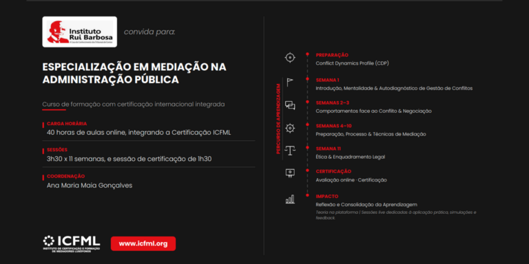 IRB consulta Tribunais de Contas sobre interesse em especialização em Mediação na Administração Pública